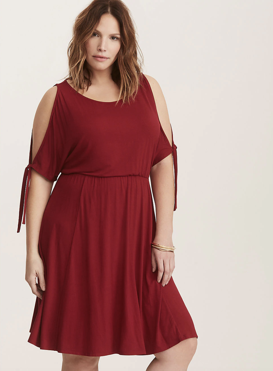 sexy red plus size dress